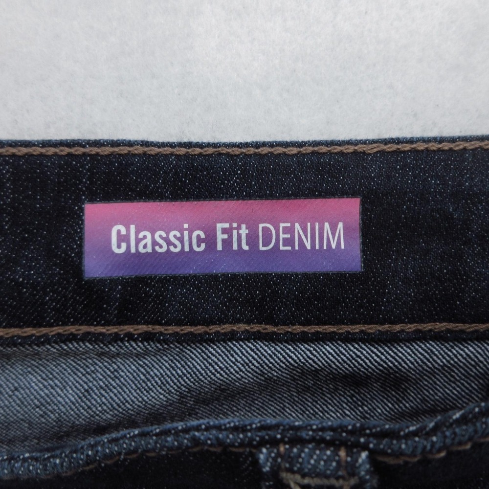 Just My Size Classic Fit Straight Jeans Womens 20W Blue High Rise Stretch Denim - Picture 4 of 15